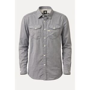 G-Star RAW Tacoma Shirt L/S Gray Button Down Size L Men’s Slim Fit Casual Shirt